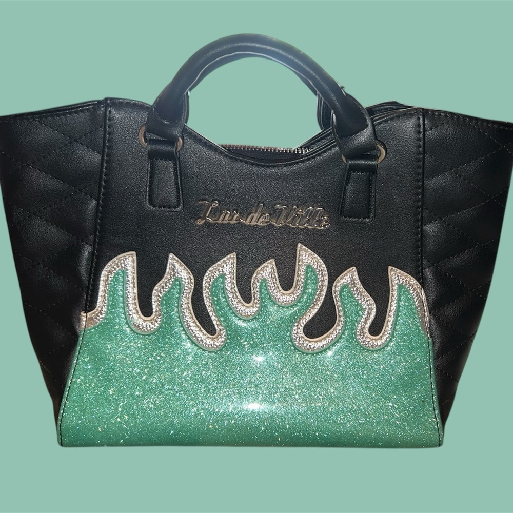 Black and Green Handbag